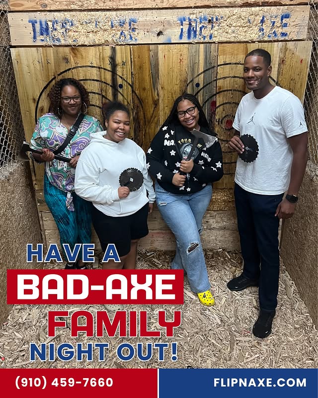 The family that throws together, kicks axe together!